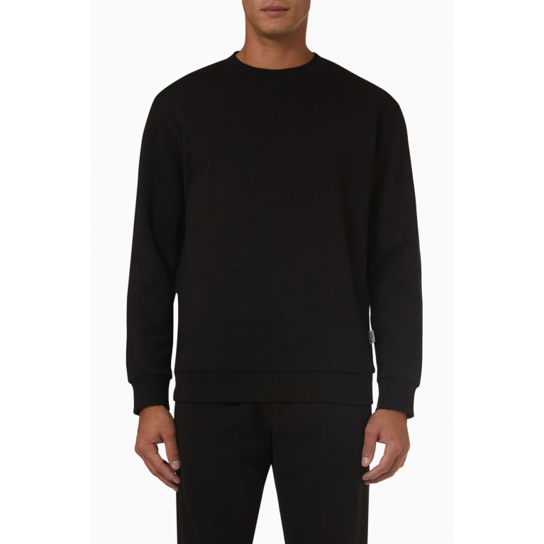 Selected Homme - Casual Sweatshirt in Organic Cotton Black