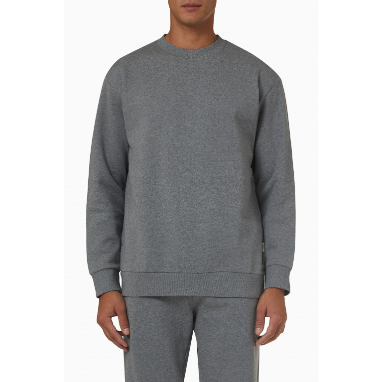 Selected Homme - Casual Sweatshirt in Organic Cotton Grey