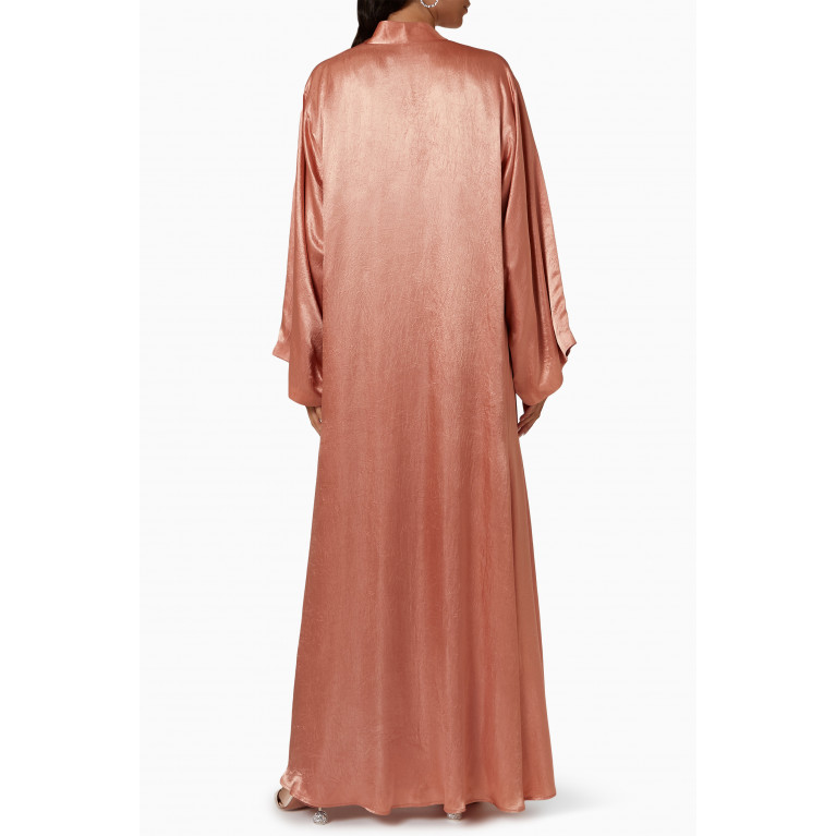 THE CAP PROJECT - Wide-sleeved Wrap Abaya in Satin