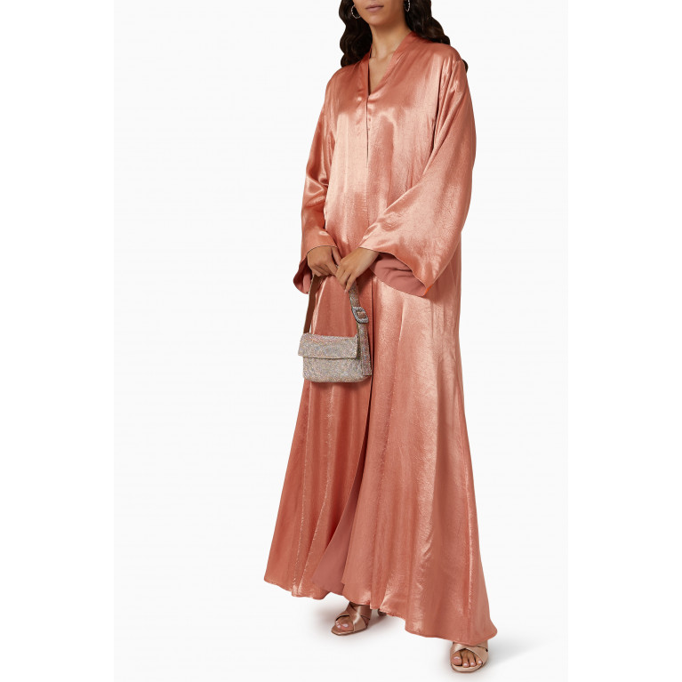 THE CAP PROJECT - Wide-sleeved Wrap Abaya in Satin