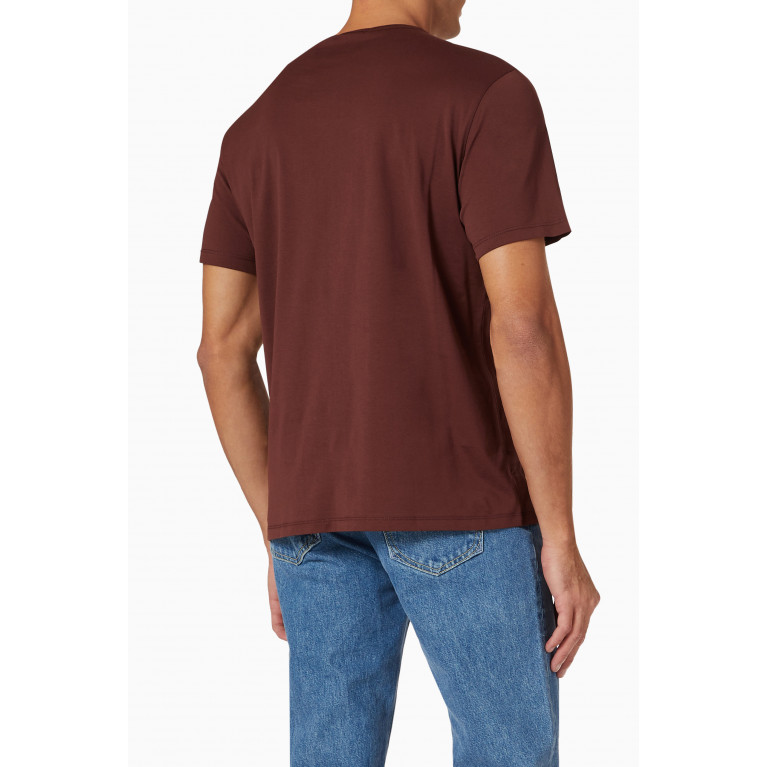 Theory - T-shirt in Cotton Jersey Brown