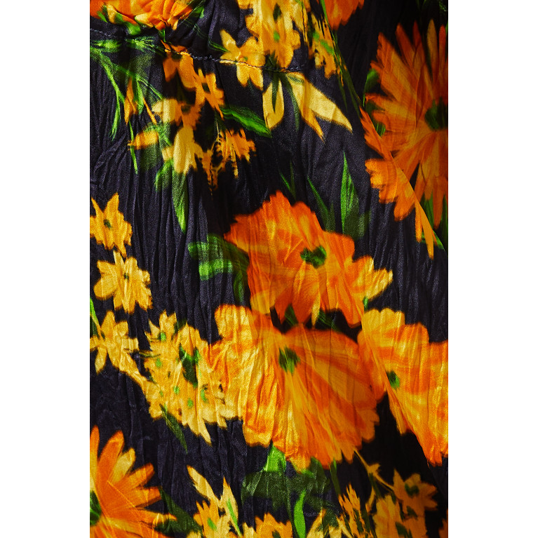 Balenciaga - Rawcut Floral Print Dress in Silk