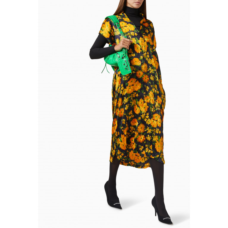 Balenciaga - Rawcut Floral Print Dress in Silk