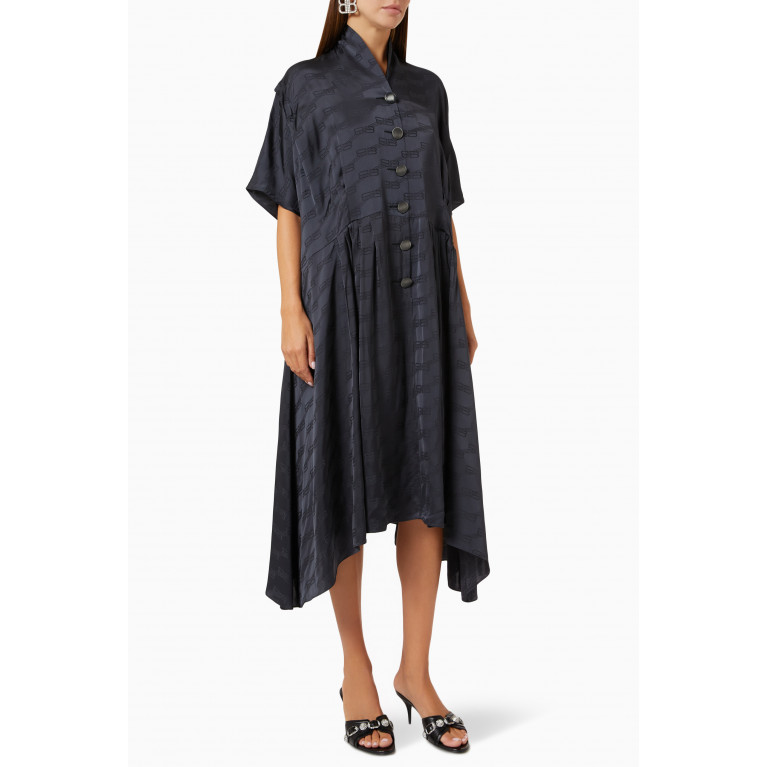 Balenciaga - BB Monogram Oversized Midi Dress in Viscose
