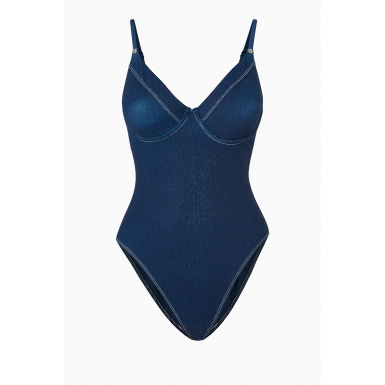 Good American - Show Off One-Piece Swimsuit in Stretch Nylon