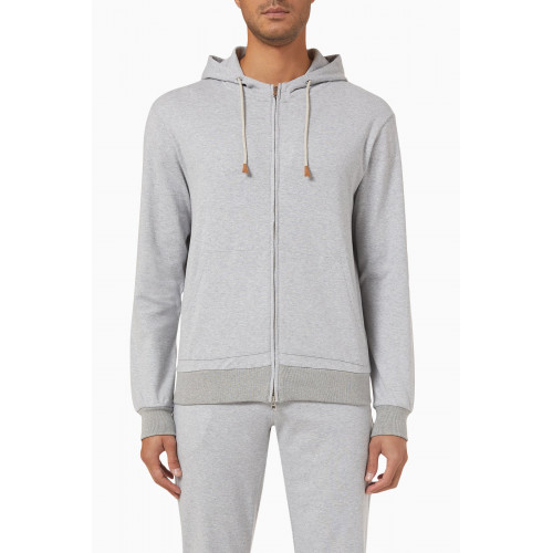 NASS - Zip-up Hoodie in Fleece Grey