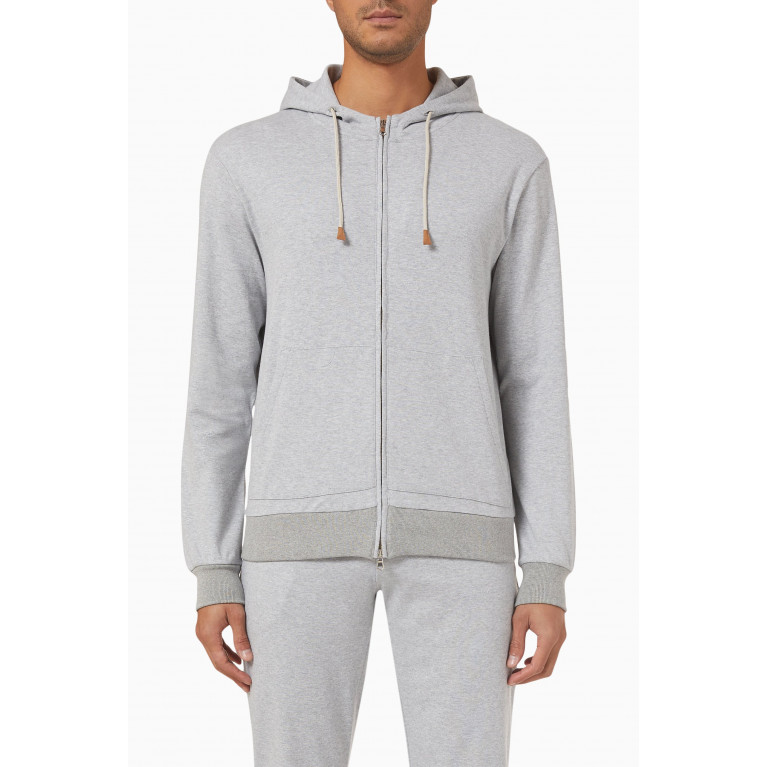 NASS - Zip-up Hoodie in Fleece Grey