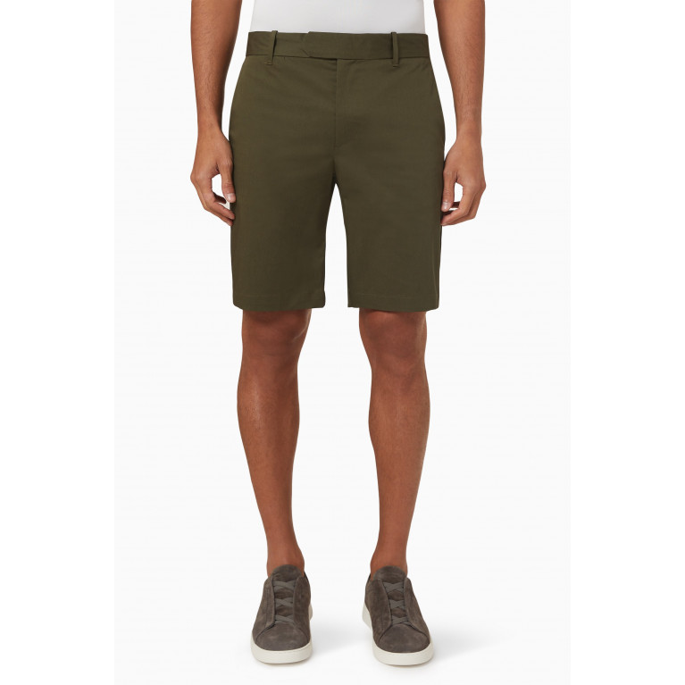 NASS - Stretch Bermuda Shorts in Cotton Green