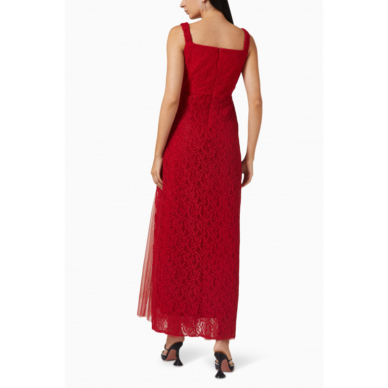 NASS - Dress in Lace & Tulle Red