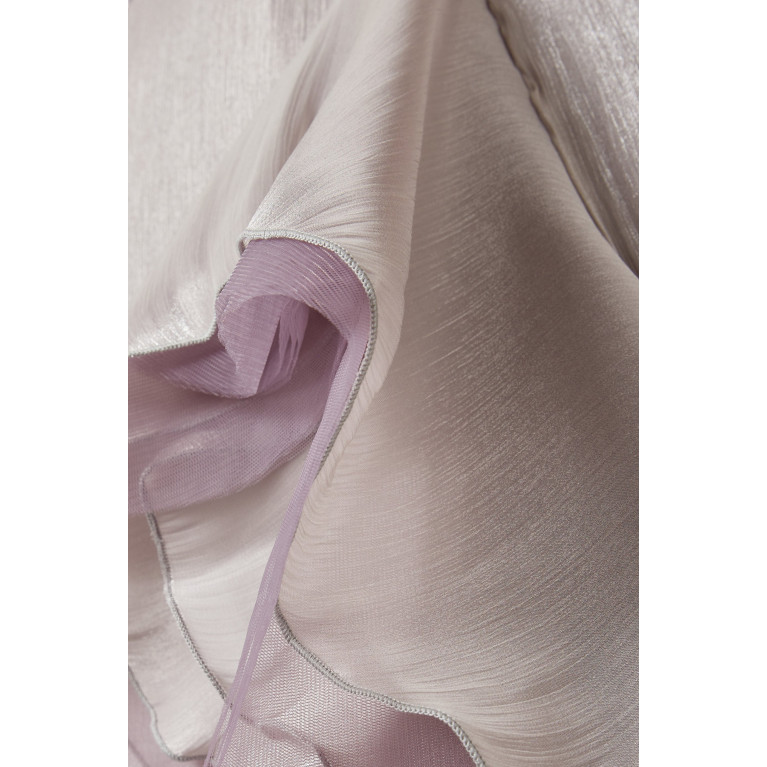 NASS - Flounce Dress in Shimmer Crinkle Chiffon & Tulle Purple