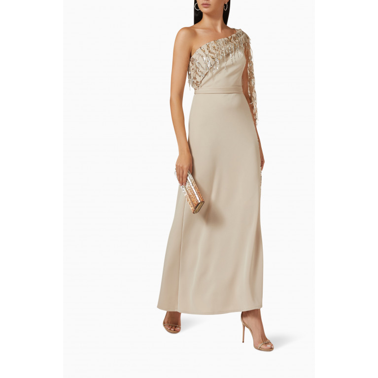 NASS - One-shoulder Dress in Textured Fabric