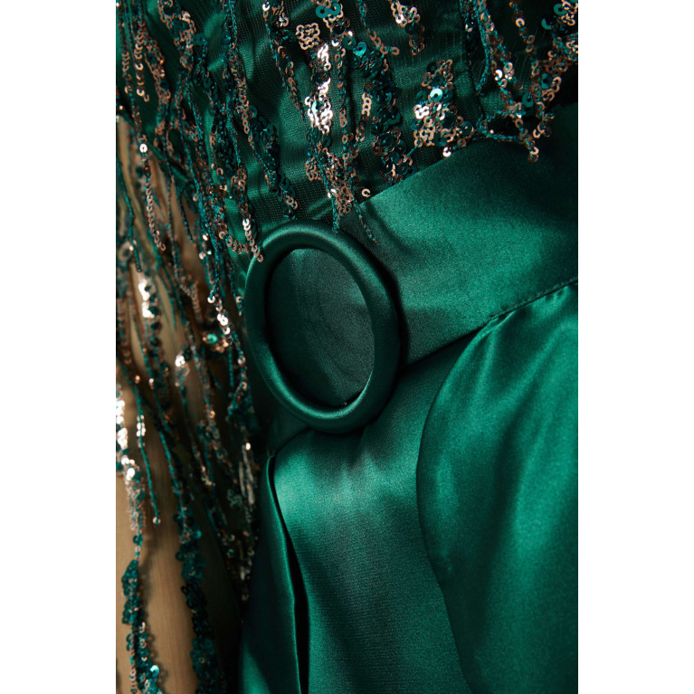 NASS - Embellished Dress in Sequin Tulle & Satin