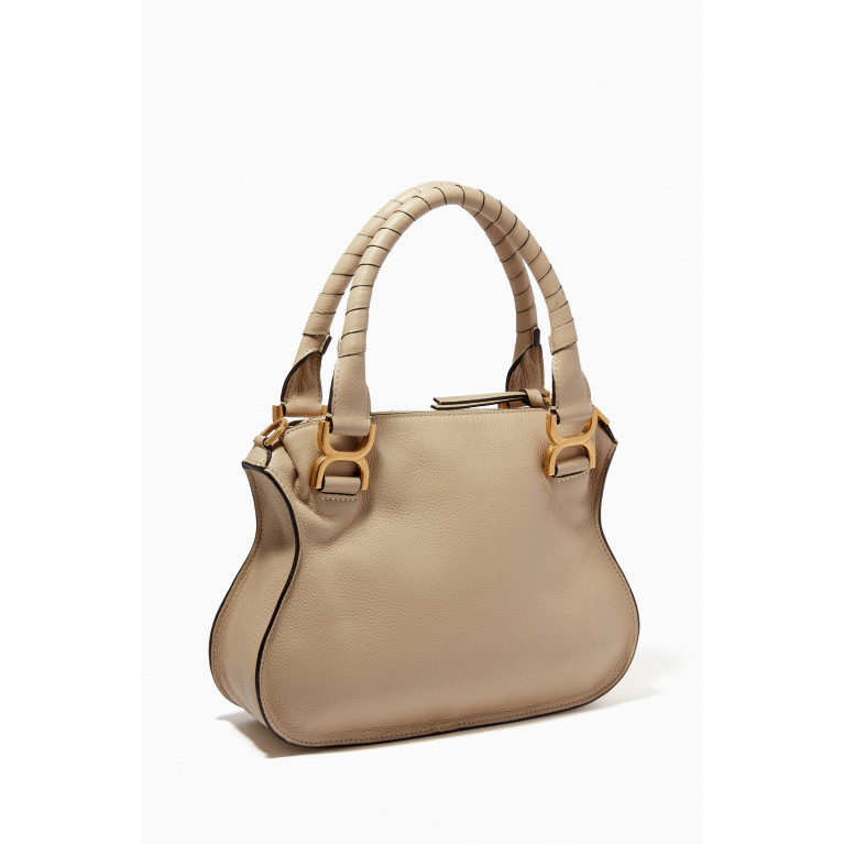 Chloé - Small Marcie Shoulder Bag in Leather Neutral
