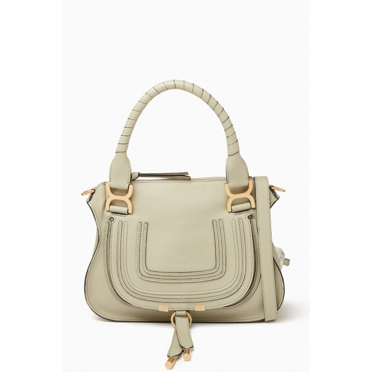 Chloé - Small Marcie Shoulder Bag in Leather Green