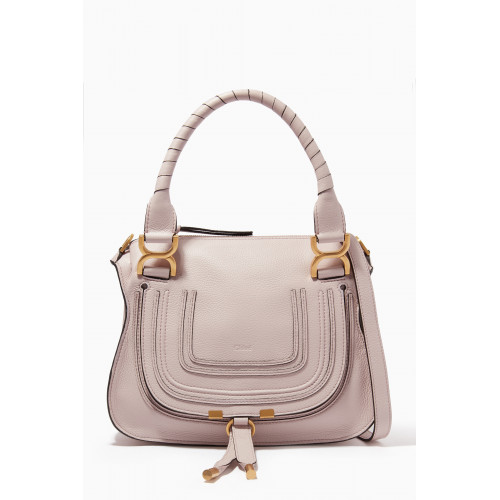 Chloé - Small Marcie Shoulder Bag in Leather Purple