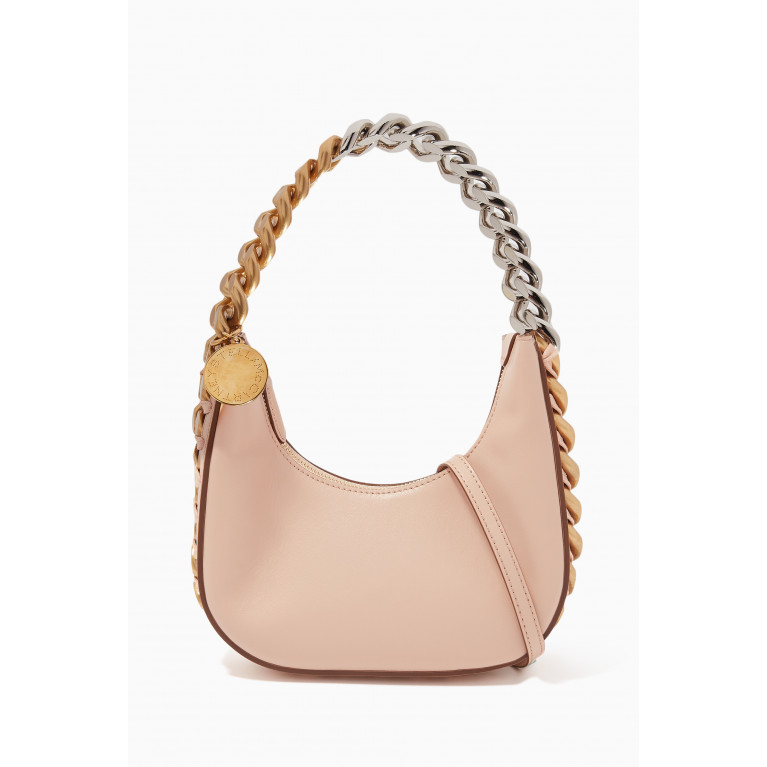 Stella McCartney - Small Frayme Shoulder Bag in Faux Leather Pink