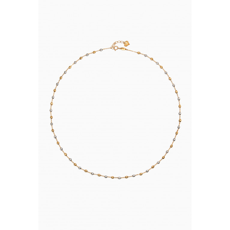 Damas - Lydia Two-tone Bead Necklace in 18kt Yellow Gold