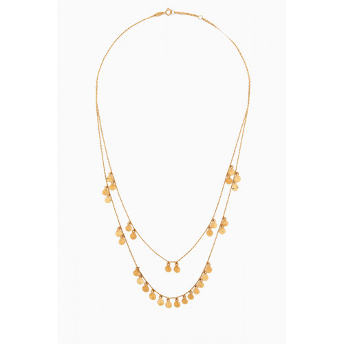 Damas - Lydia Double-layered Mini Coin Necklace in 18kt Yellow Gold