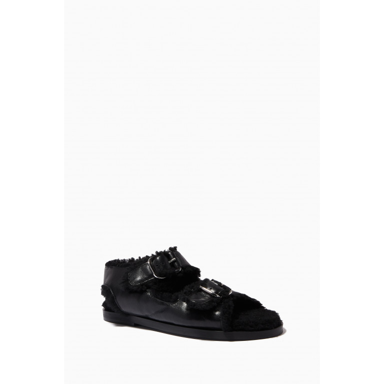 Arizona Love - Meribel Platform Sandals in Leather & Fur
