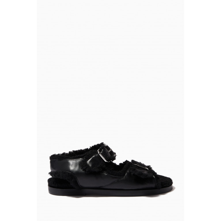 Arizona Love - Meribel Platform Sandals in Leather & Fur