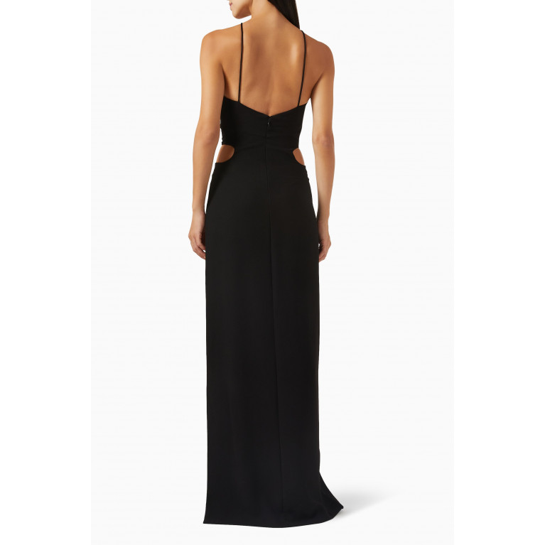 Monot - Halter Neck Cut-out Dress in Crêpe