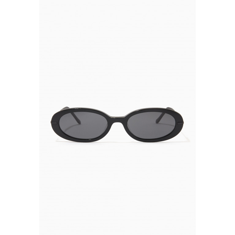 Karen Wazen - Olivia Oval Sunglasses in Metal & Acetate