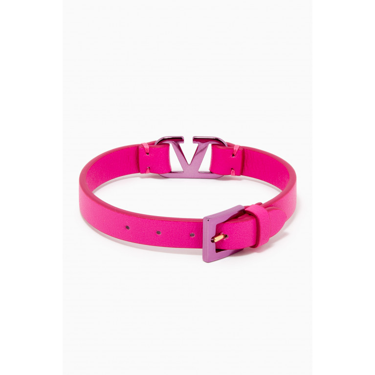 Valentino - Valentino Garavani VLogo Bracelet in Leather