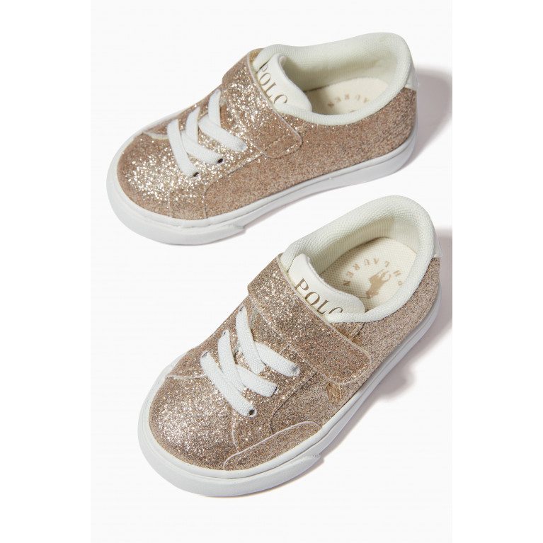Polo Ralph Lauren - Theron IV Glitter Sneakers in Faux Leather