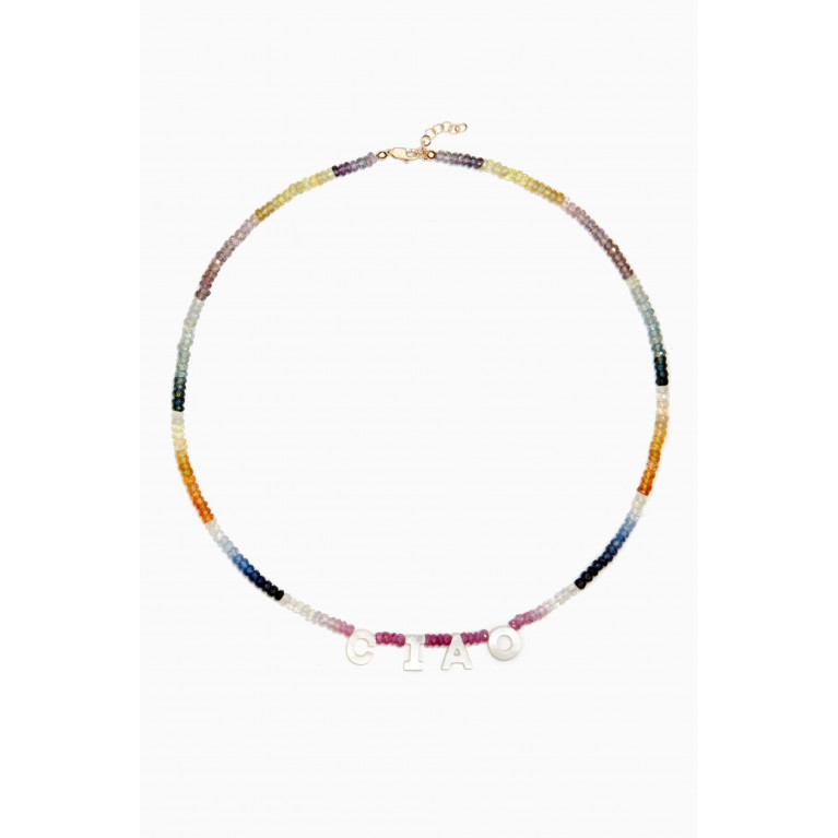 Roxanne First - "Ciao" Necklace in Rainbow Sapphire Beads