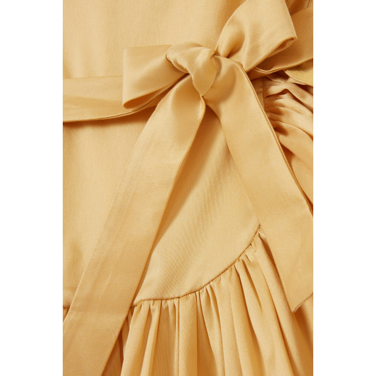 Poca & Poca - Ruffled Waist Bow Dress