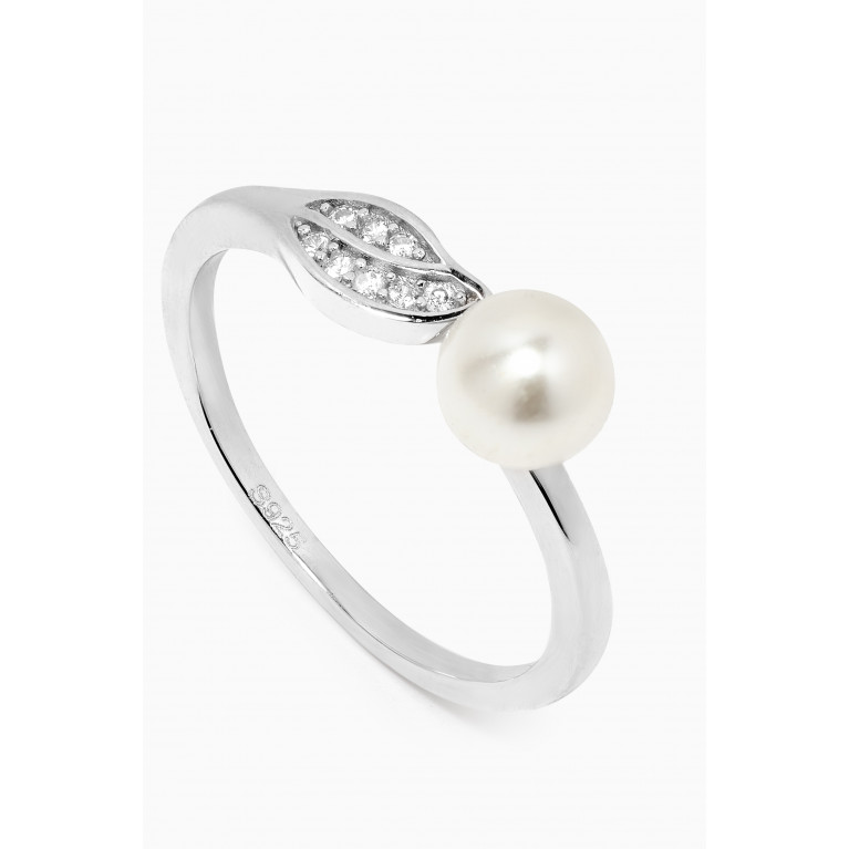The Jewels Jar - Bianca Pearl Ring in Sterling Silver