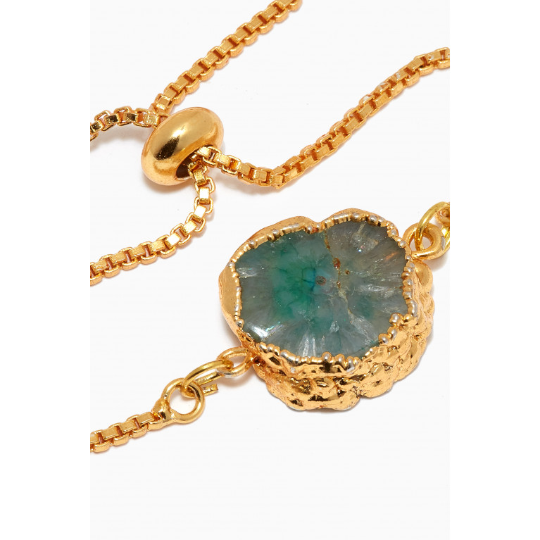 The Jewels Jar - Harmony Agate Bracelet in 18kt Gold-plated Copper