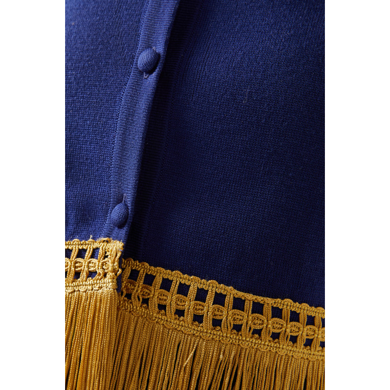 Moschino - Fringe-trimmed Cropped Cardigan in Wool