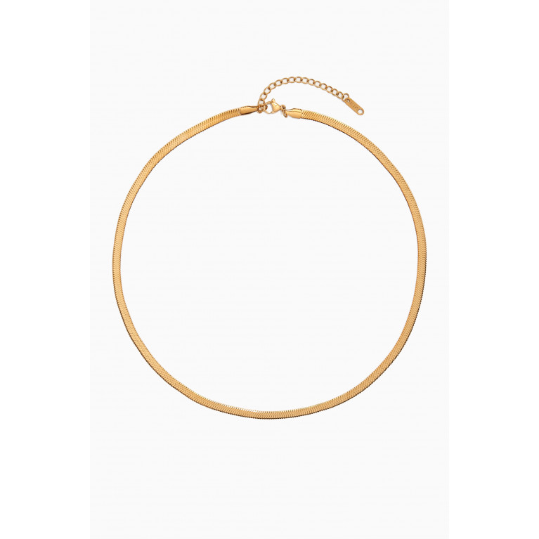The Jewels Jar - Raia Waterproof Necklace in 18kt Gold-plated Stainless Steel