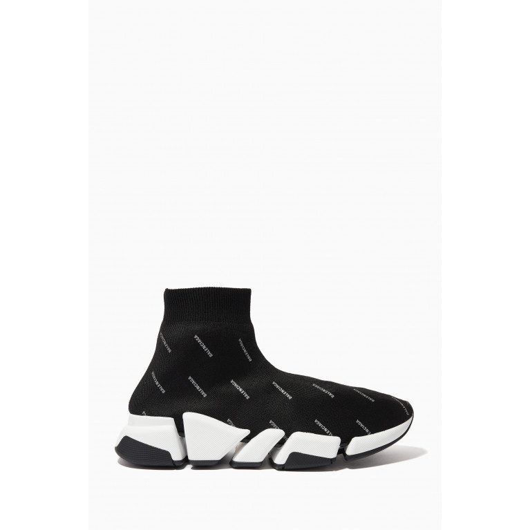 Balenciaga - Speed 2.0 Sneakers in Allover Logo Recycled Knit