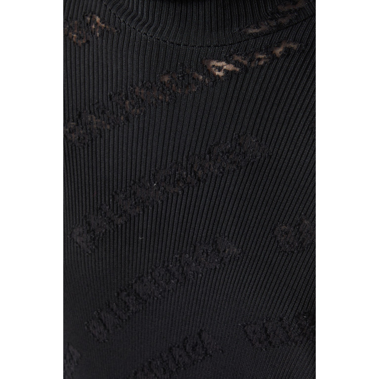 Balenciaga - All-over Logo Turtleneck Sweater in Knit