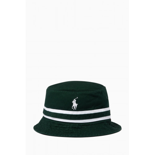 Polo Ralph Lauren - Striped-band Bucket Hat in Cotton Twill