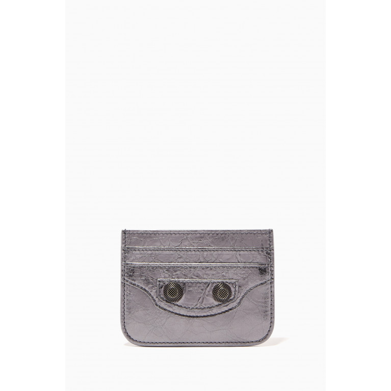 Balenciaga - Le Cagole Card Holder in Metallic-leather
