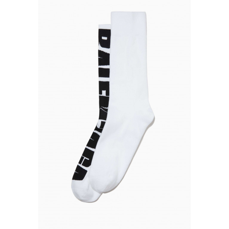 Balenciaga - Logo Socks in Cotton Knit