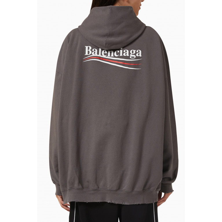 Balenciaga - Political Campaign Large-fit Hoodie in Cotton-fleece