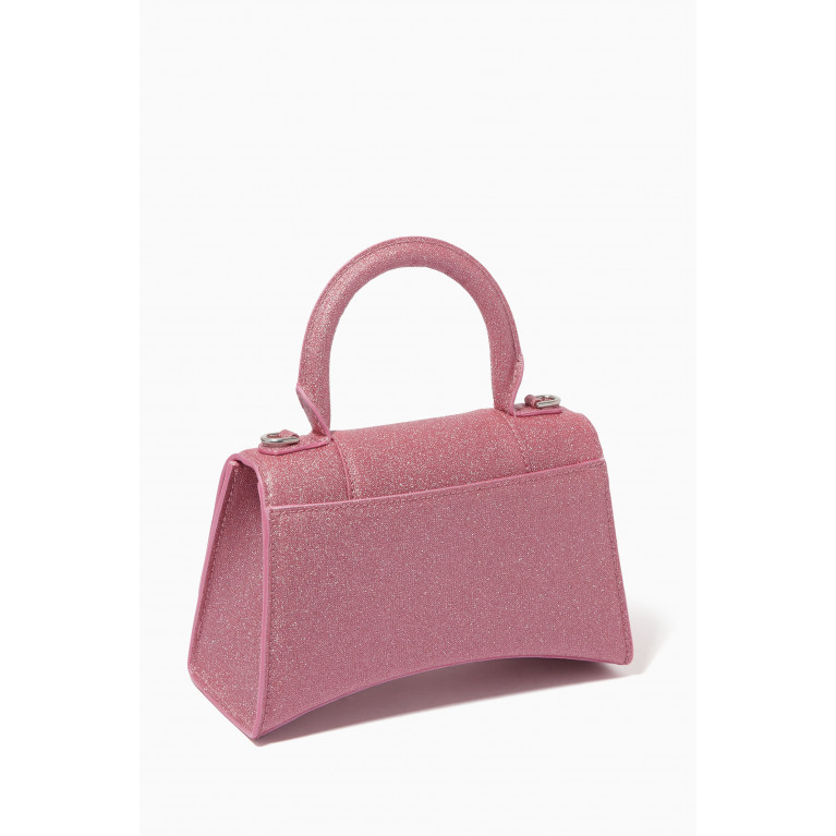 Balenciaga - Hourglass XS Top Handle Bag in Glitter Fabric