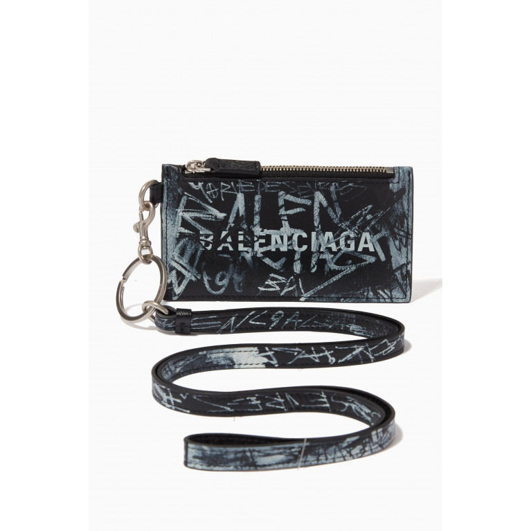 Balenciaga - Cash Card Case On Keyring in Leather