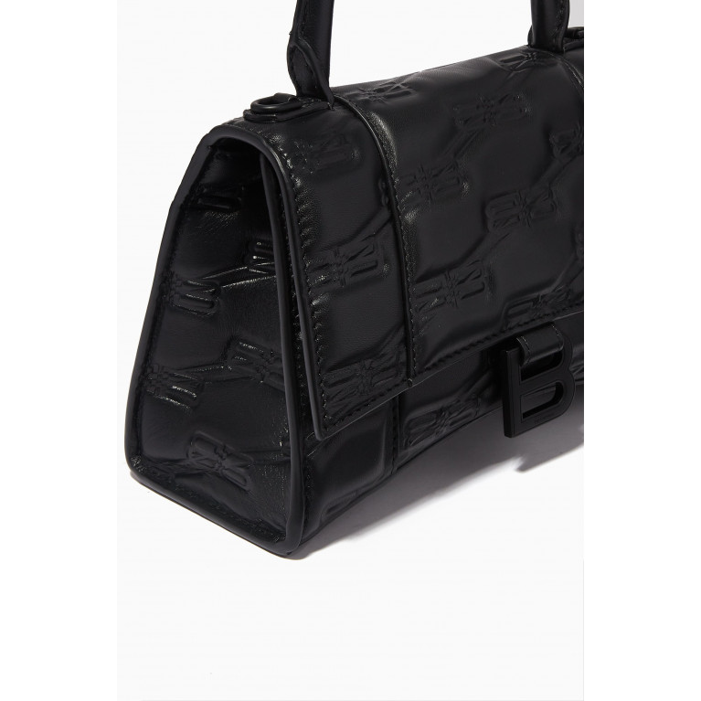 Balenciaga - Hourglass Small Top Handle Bag in BB Monogram Leather