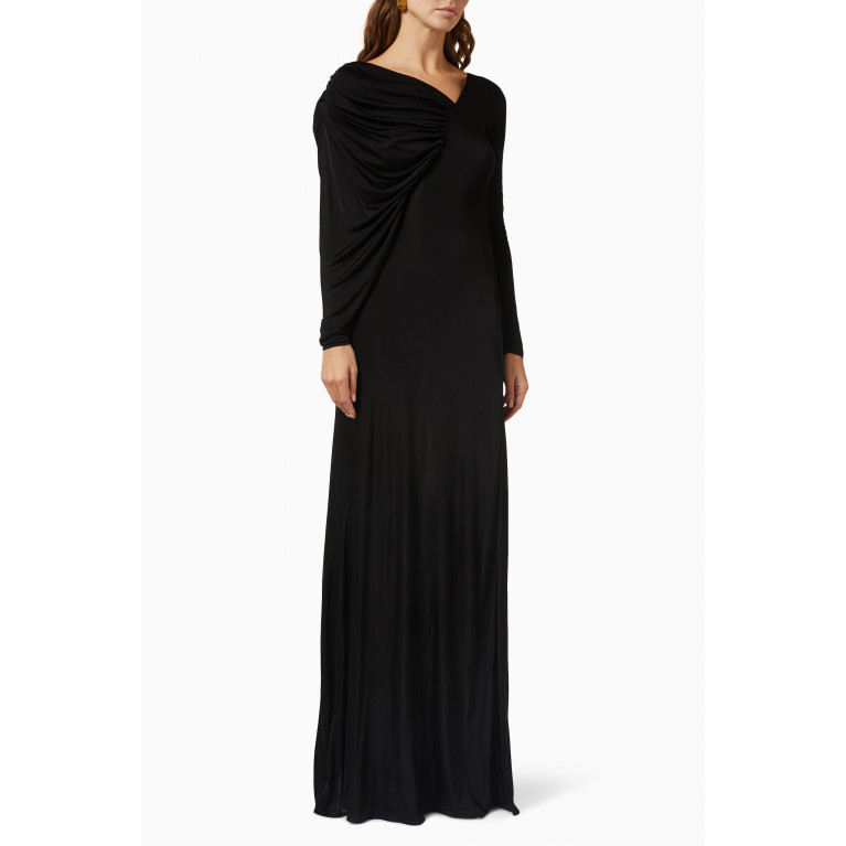 Saint Laurent - Long Dress in Shiny Jersey
