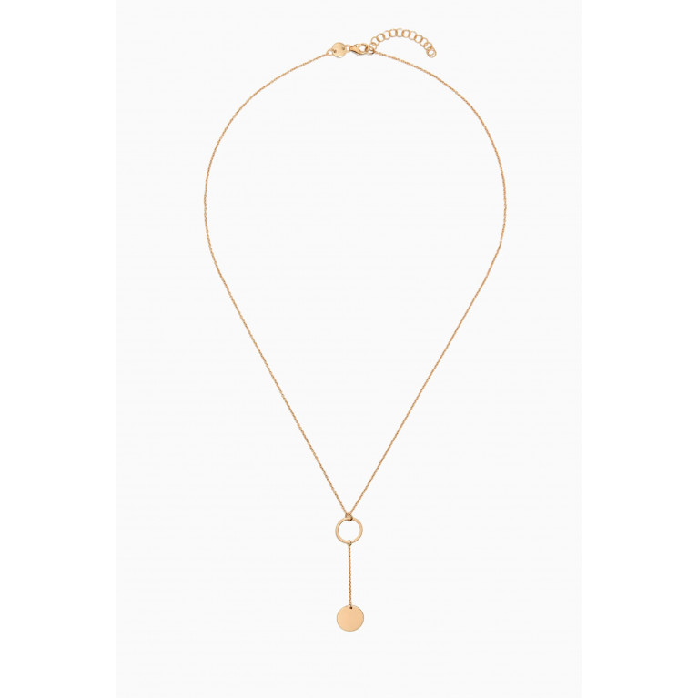 Damas - Galeria Disc Pendant Necklace in 18kt Yellow Gold
