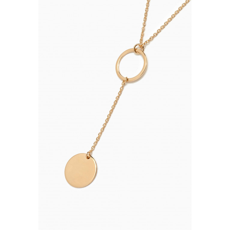 Damas - Galeria Disc Pendant Necklace in 18kt Yellow Gold