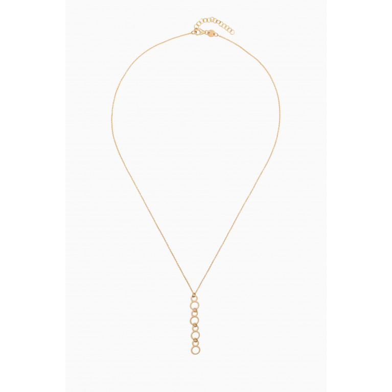 Damas - Galeria Disc Lariat Necklace in 18kt Yellow Gold