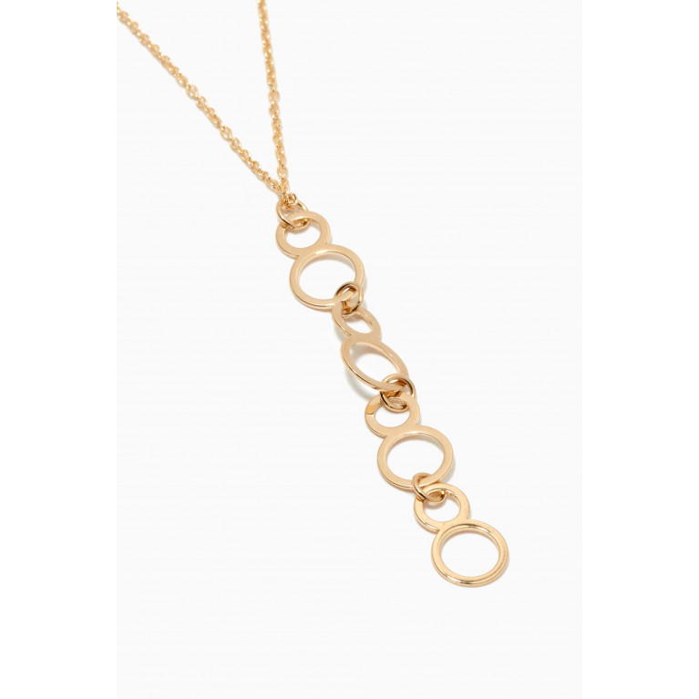 Damas - Galeria Disc Lariat Necklace in 18kt Yellow Gold