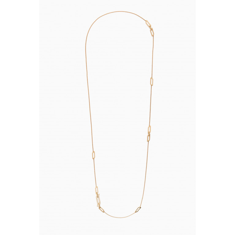 Damas - Alif Unity Long Diamond Necklace in 18kt Yellow Gold