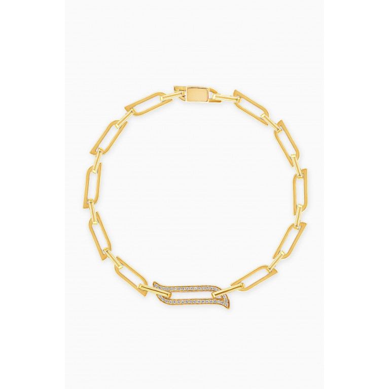 Damas - Alif Unity Chain Diamond Bracelet in 18kt Yellow Gold